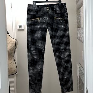 Balmain Black and White Polka Dot Pants